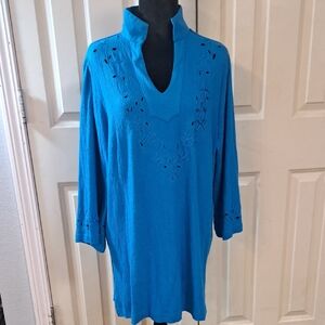 Roaman's Vibrant Blue Tunic Top